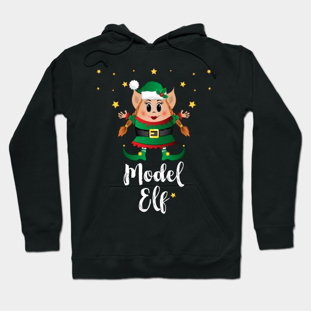 Model Elf Women Christmas Elves Xmas Matching Family Group Hoodie by ZNOVANNA